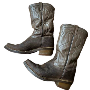 Cowboy Cowgirl Country Western Boots Brown Woman Size  9.5